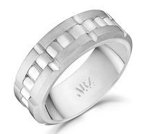 Charger l'image dans la galerie, Bague ARZ Steel Acier Inoxydable Argent - Silver Steel Ring - Bijou Homme - Man Jewelry - Montréal Québec