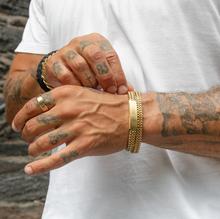 Charger l'image dans la galerie, Bague ARZ Steel Acier Inoxydable Or - Gold Steel Ring - Bijou Homme - Man Jewelry - Montréal Québec