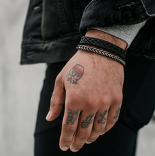 Charger l'image dans la galerie, Bracelet ARZ Steel Acier Inoxydable Noir - Black Steel - Bijou Homme - Man Jewelry - Montréal Québec