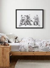 Charger l'image dans la galerie, wall art black and white bears