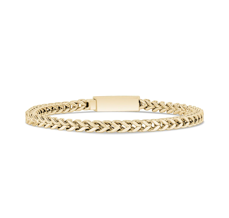 Bracelet à mailles Franco 4 mm en or