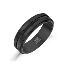 Charger l&#39;image dans la galerie, Bague 7 mm noire mate et brillante
