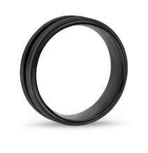 Charger l&#39;image dans la galerie, Bague 7 mm noire mate et brillante
