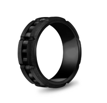 Charger l&#39;image dans la galerie, Bague tournante 8 mm noire mate et brillante

