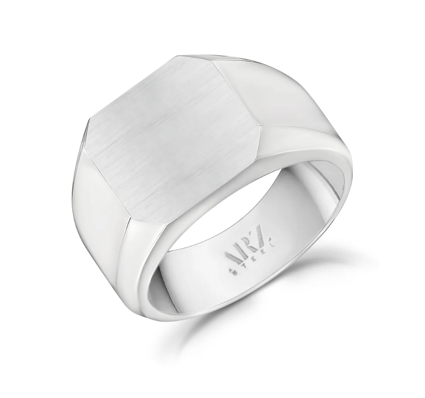 Bague chevalière mate