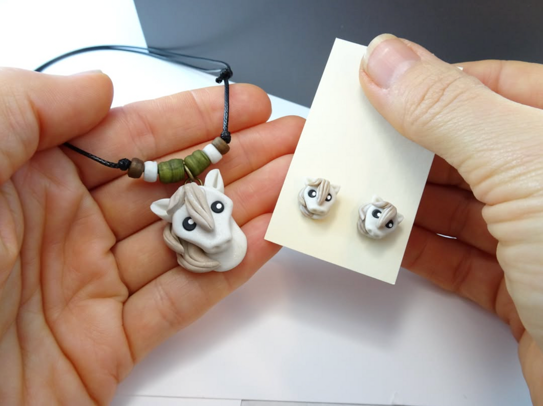 Boucles d'oreilles pour enfant Cheval - Art-Éli