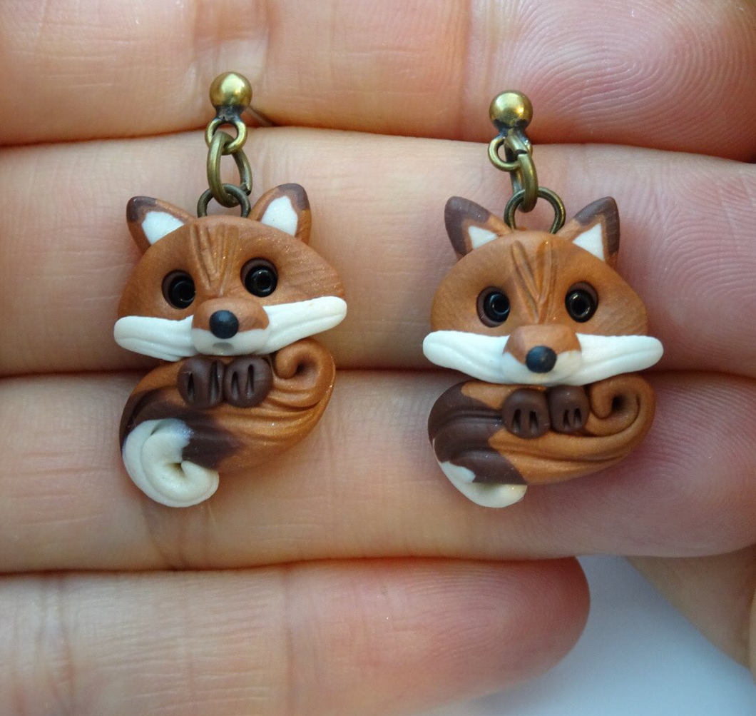 Boucles d'oreilles pour enfant Renard - Art-Éli