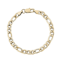 Charger l&#39;image dans la galerie, Bracelet à mailles Figaro 7 mm en or
