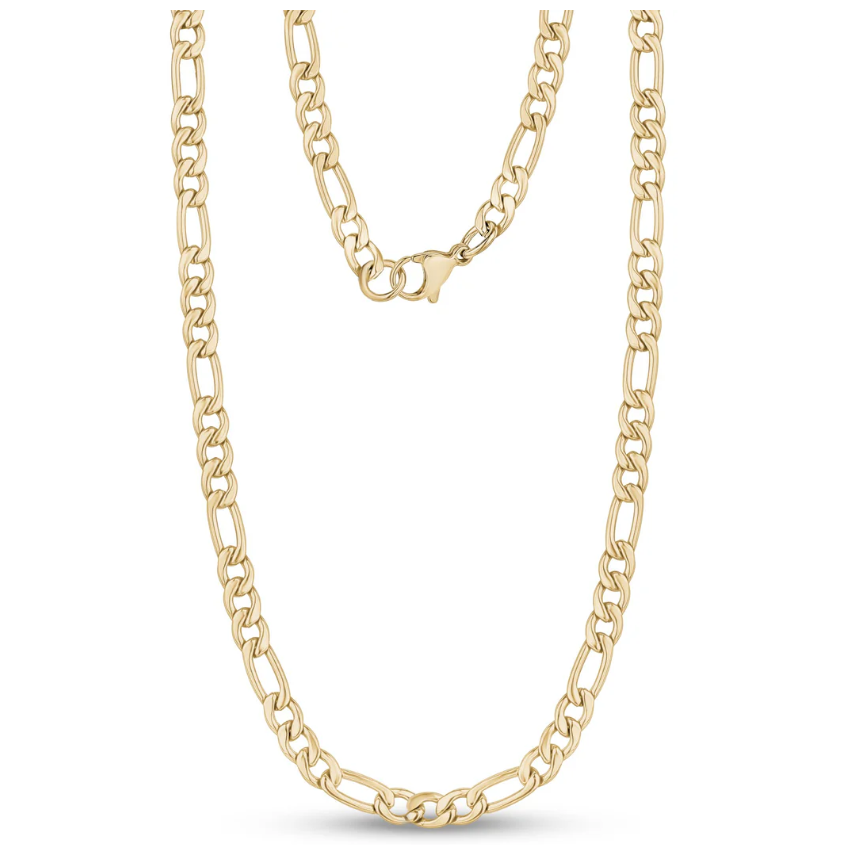 Collier à mailles Figaro 5 mm en or