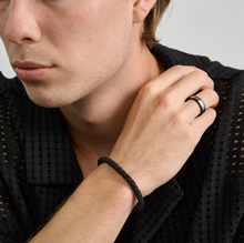 Charger l&#39;image dans la galerie, Bracelet en cuir noir | 6mm
