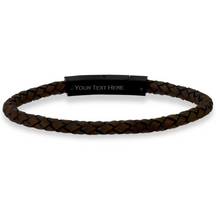 Charger l&#39;image dans la galerie, Bracelet en cuir marron | 4 MM
