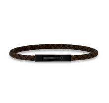 Charger l&#39;image dans la galerie, Bracelet en cuir marron | 4 MM
