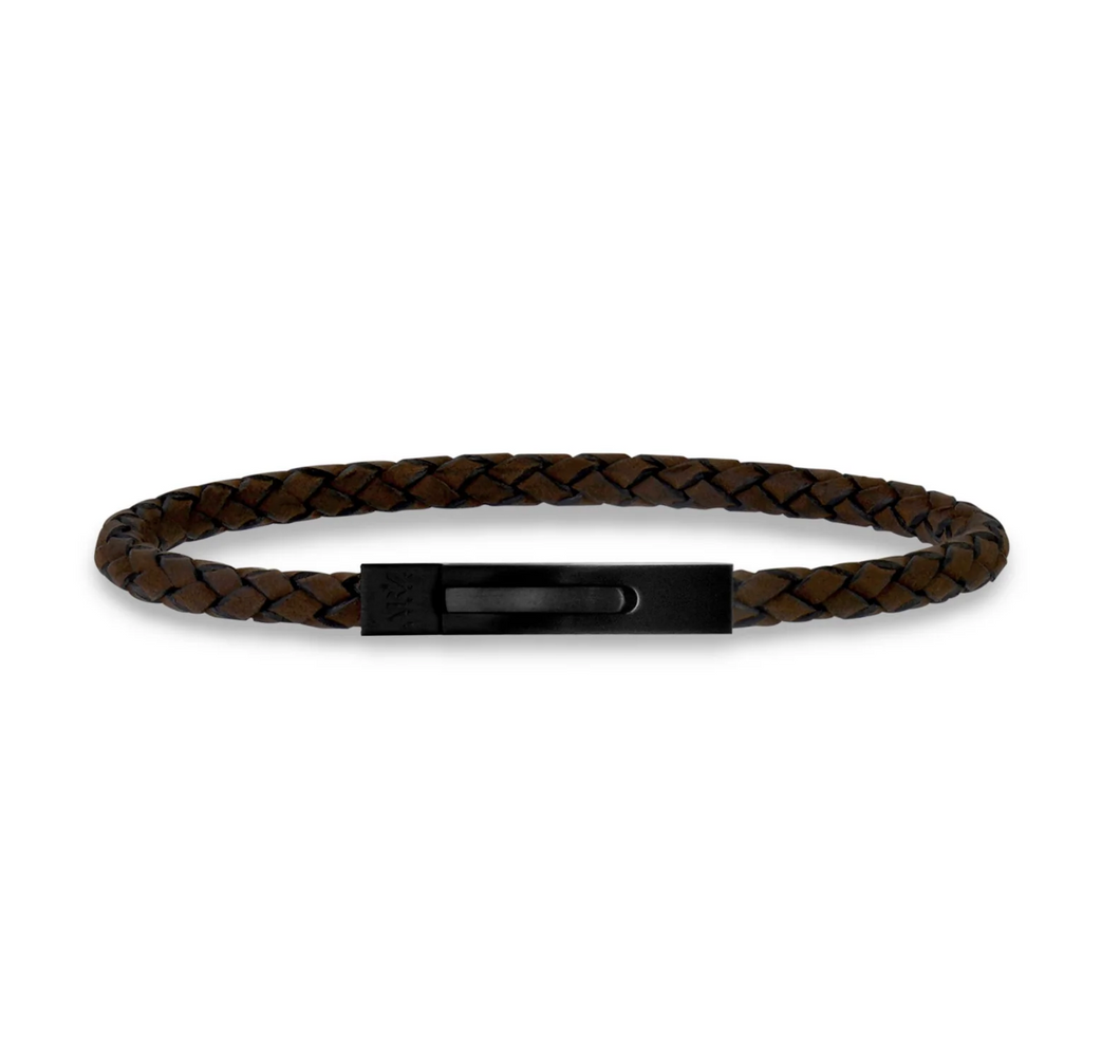 Bracelet en cuir marron | 4 MM