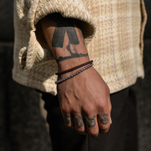 Charger l&#39;image dans la galerie, Bracelet en cuir marron | 4 MM
