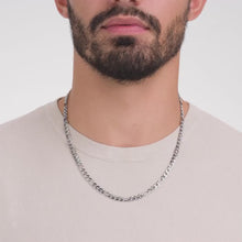 Charger et lire la vidéo dans la visionneuse de la Galerie, Collier à mailles Figaro 5 mm en acier
