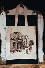 Charger l&#39;image dans la galerie, trendy tote bag montreal fairmount bagel mile end urban city bag daily strong thick bag hand printed montreal quebec canada
