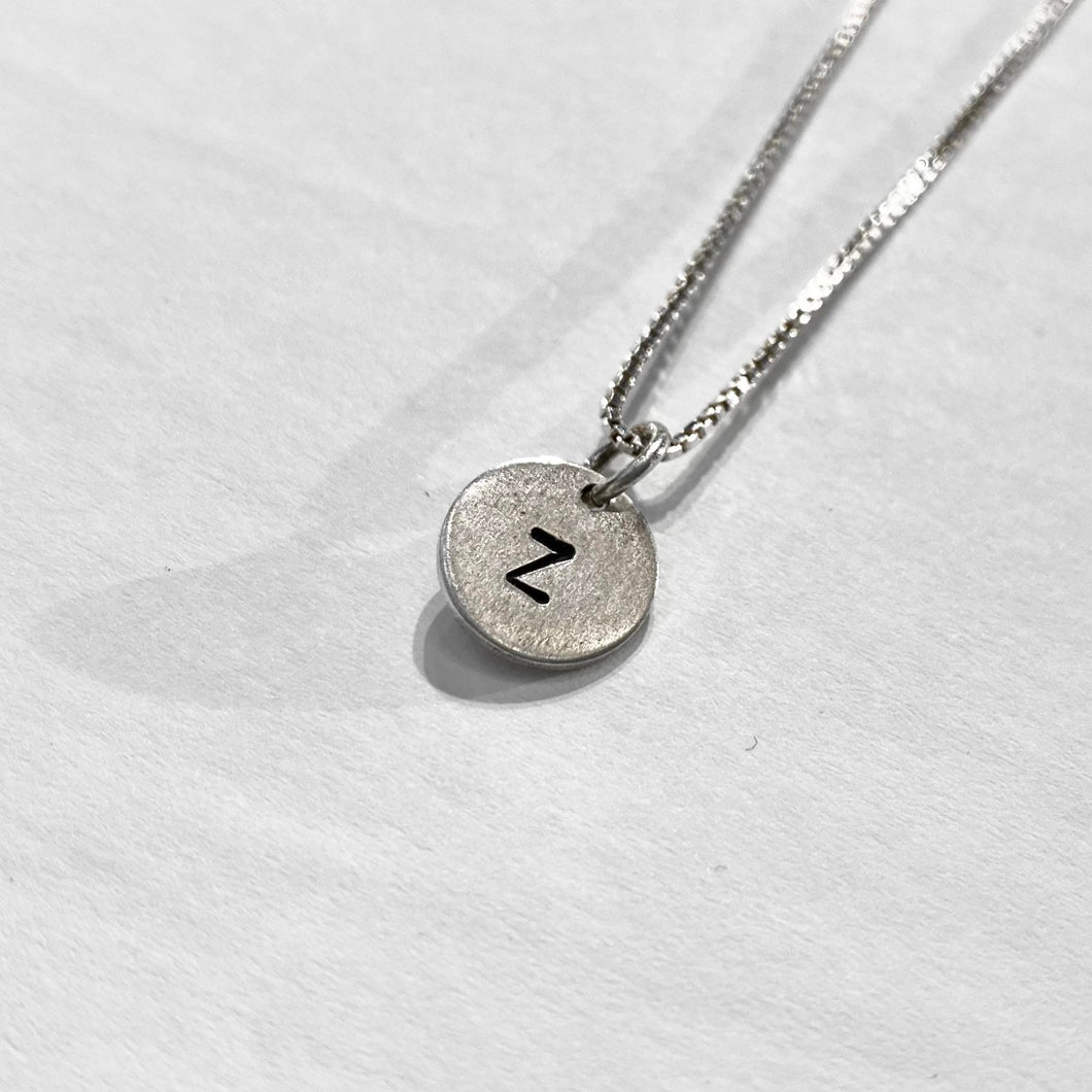 Collier pendentif alphabet en argent - Lettre Z